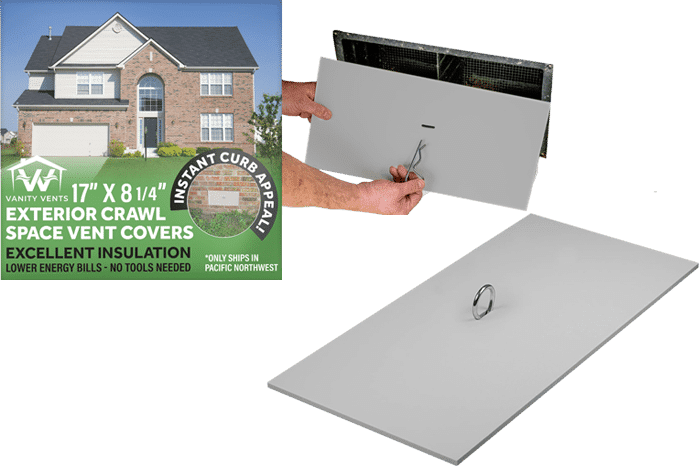 DIY Home improvement closing outdoor foundation vent openings